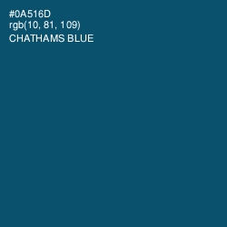 #0A516D - Chathams Blue Color Image